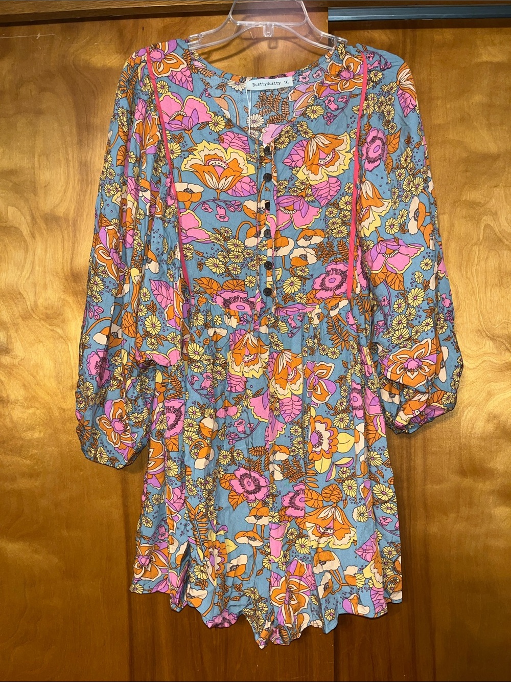 RusttyDustty Floral Maxi Flowy Romper